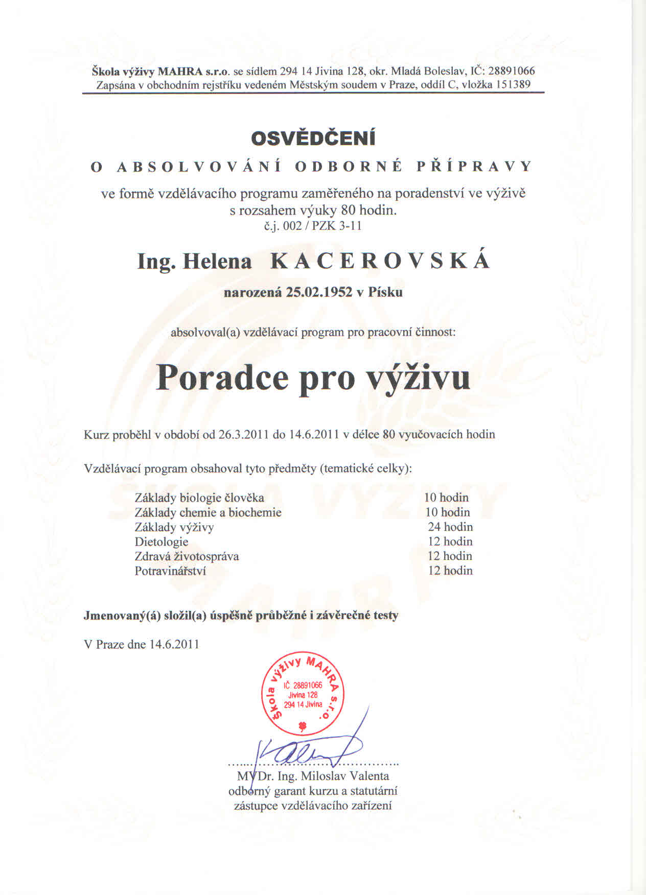 certifikace