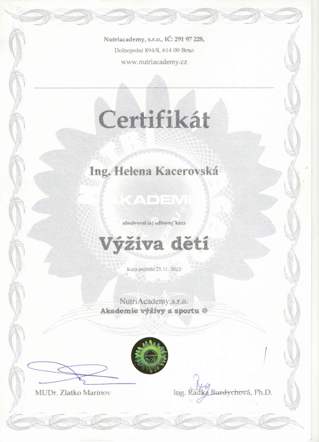 certifikace