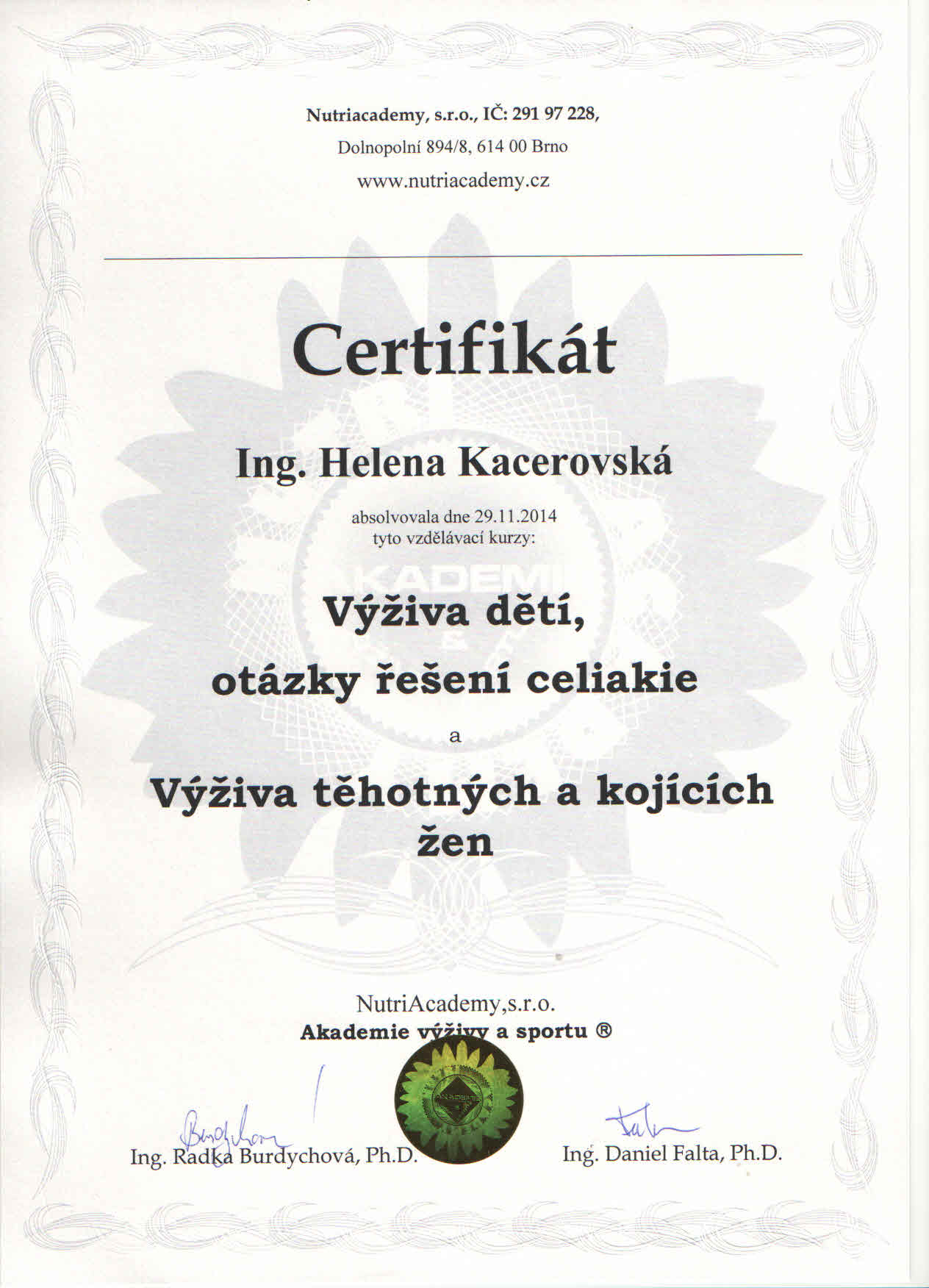 certifikace